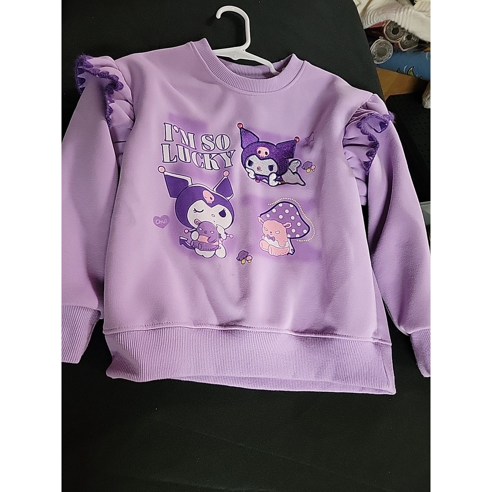 Girls Small 6 Kuromi Purple Sweatshirt